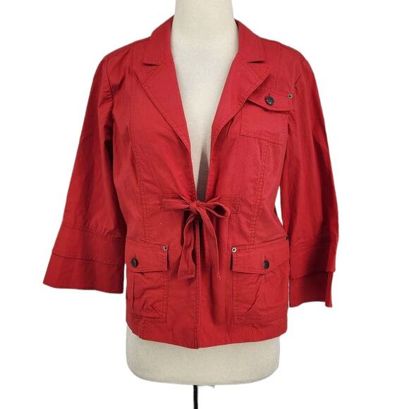 Gili Red Cotton Jacket - Picture 1 of 7